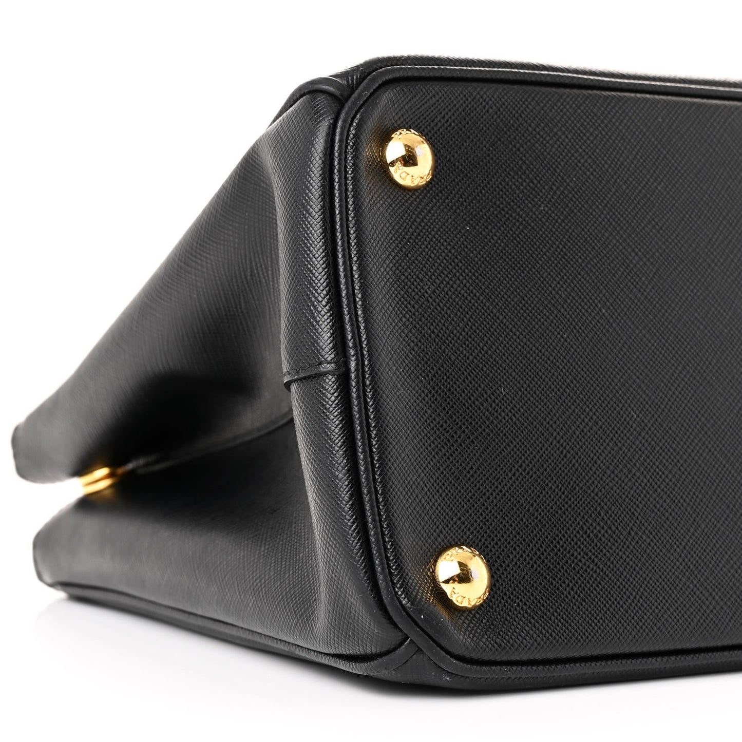 Saffiano Small Galleria Double Zip Tote Black