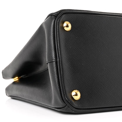 Prada Saffiano Small Galleria Double Zip Tote Black 9 of 12