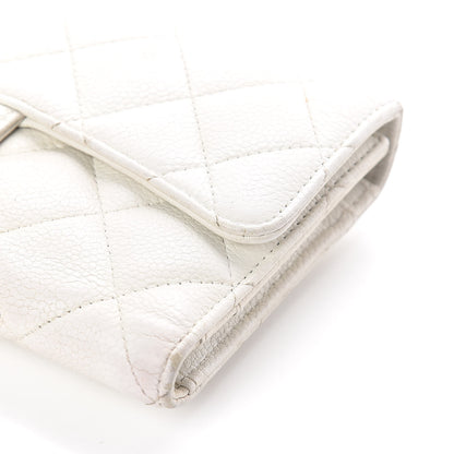 Chanel Caviar Quilted Large Flap Wallet White 11 of 13