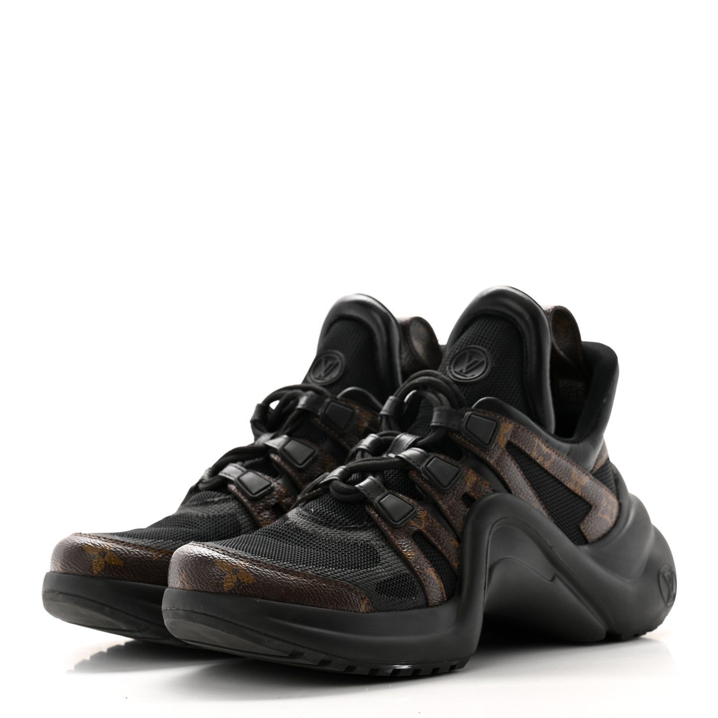 Calfskin Patent Monogram LV Archlight Sneakers 39 Black