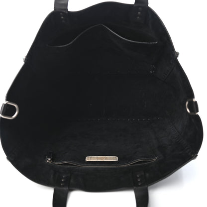 Valentino Garavani Calfskin Santeria Embossed Rockstud Rolling Tote Black 4 of 4