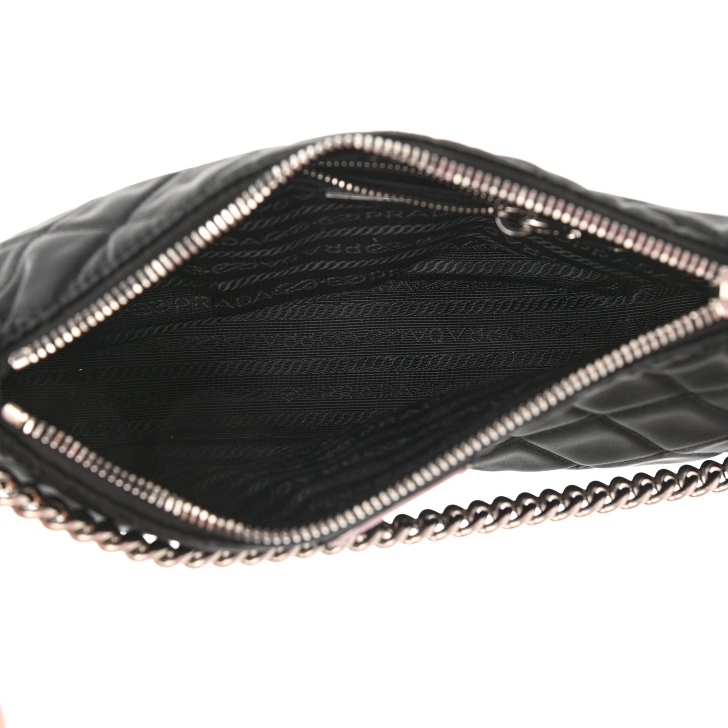 Nylon Tessuto Impuntu Quilted Crossbody Bag Black
