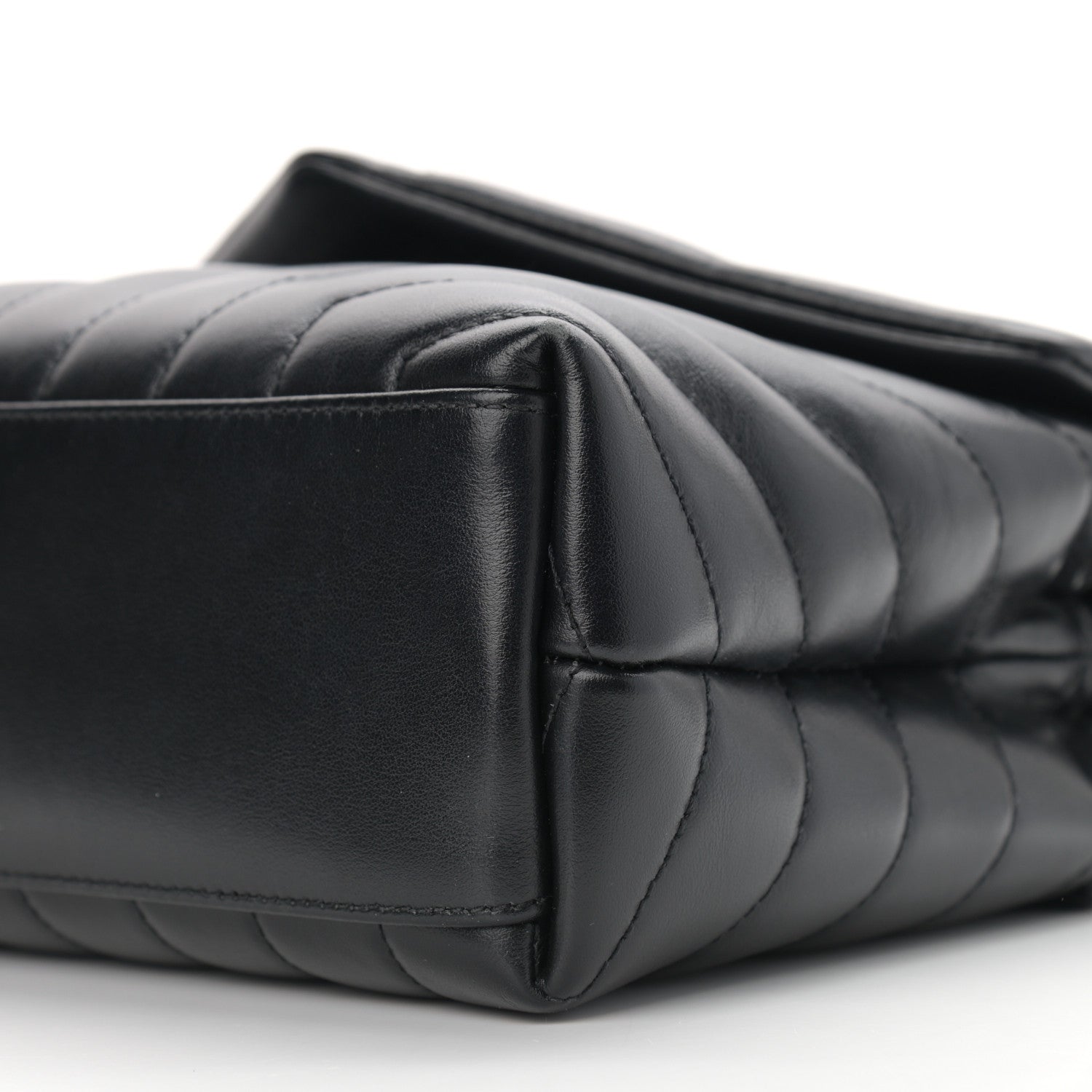 Saint Laurent Calfskin Y Quilted Monogram Small Loulou Chain Satchel Black 11 of 12
