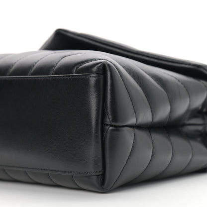 Saint Laurent Calfskin Y Quilted Monogram Small Loulou Chain Satchel Black 11 of 12