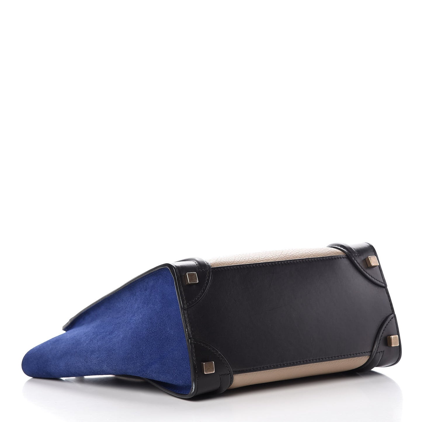 Elephant Calfskin Suede Micro Tri-Color Luggage Sand