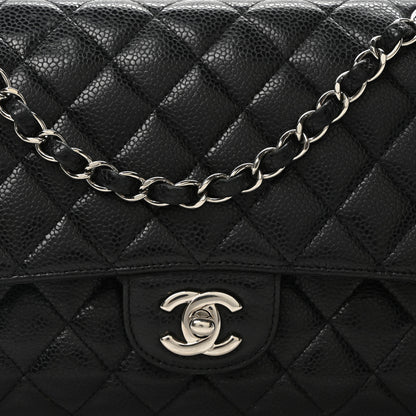 Chanel Caviar Quilted Medium Double Flap Black 8 of 10