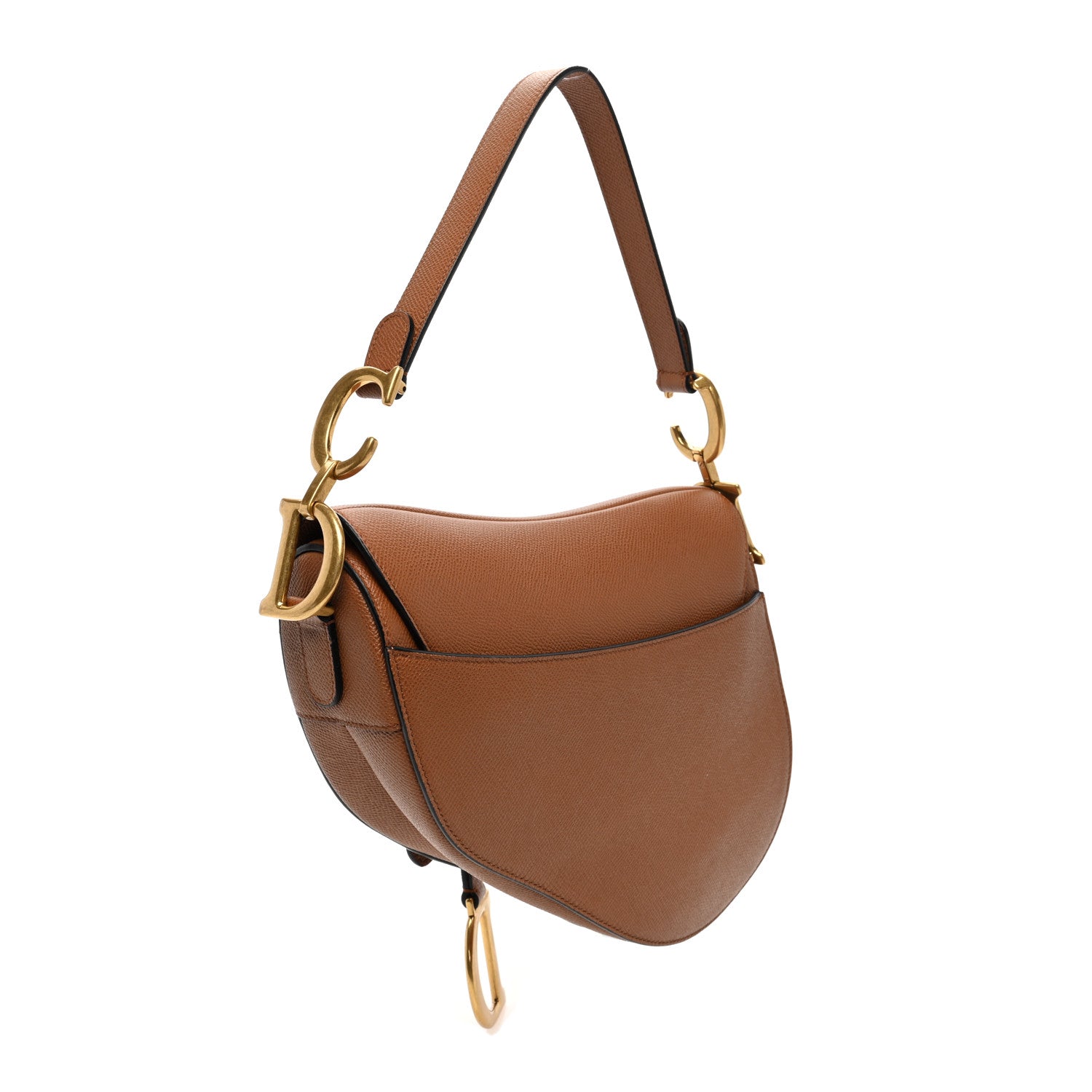 Christian Dior Grained Calfskin Saddle Bag Golden Saddle 3 of 10