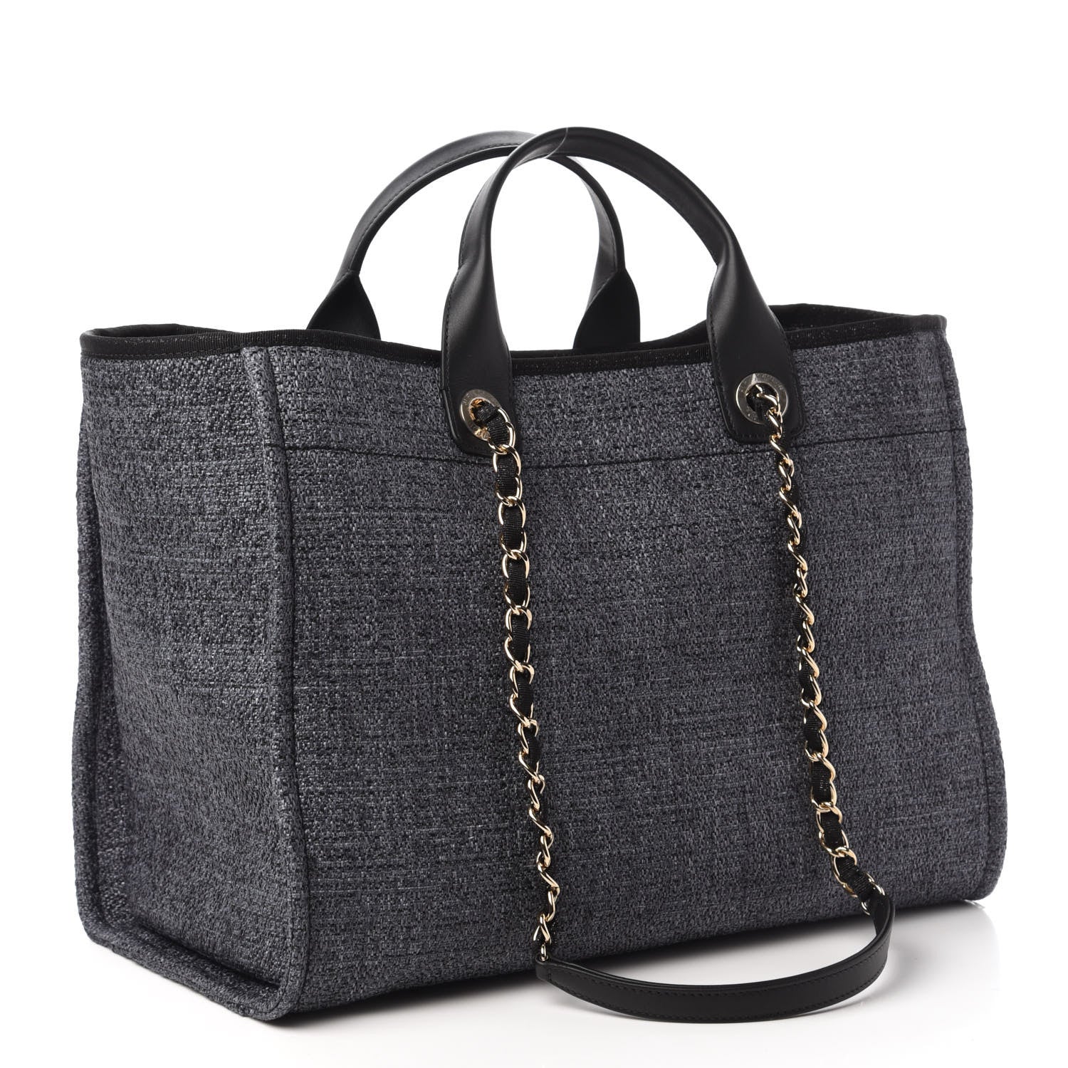 Chanel Lurex Boucle Medium Deauville Tote Black 3 of 10