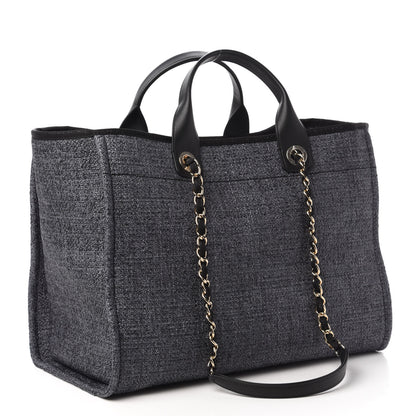 Chanel Lurex Boucle Medium Deauville Tote Black 3 of 10
