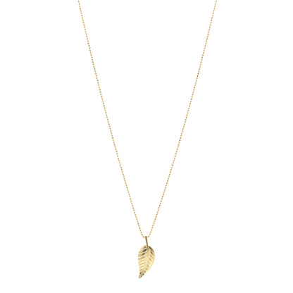 Jennifer Meyer 18K Yellow Gold Small Leaf Necklace 1 of 4