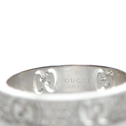 Gucci 18K White Gold Diamond Icon Stardust Ring 5.75 5 of 5