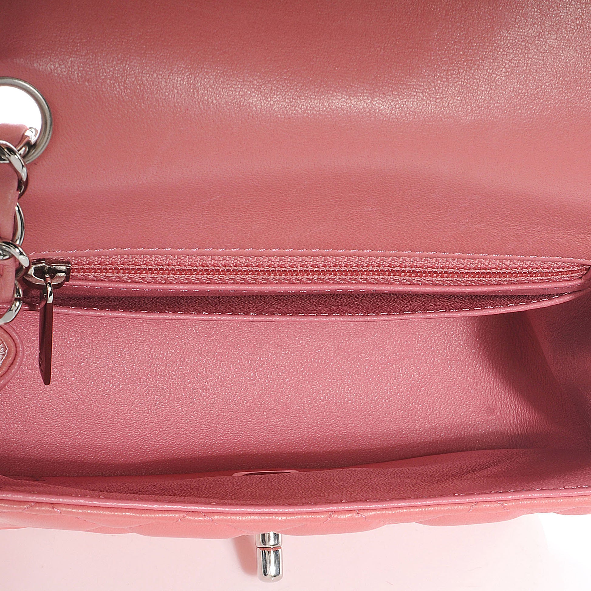 Chanel Lambskin Quilted Mini Square Flap Dark Pink 6 of 8