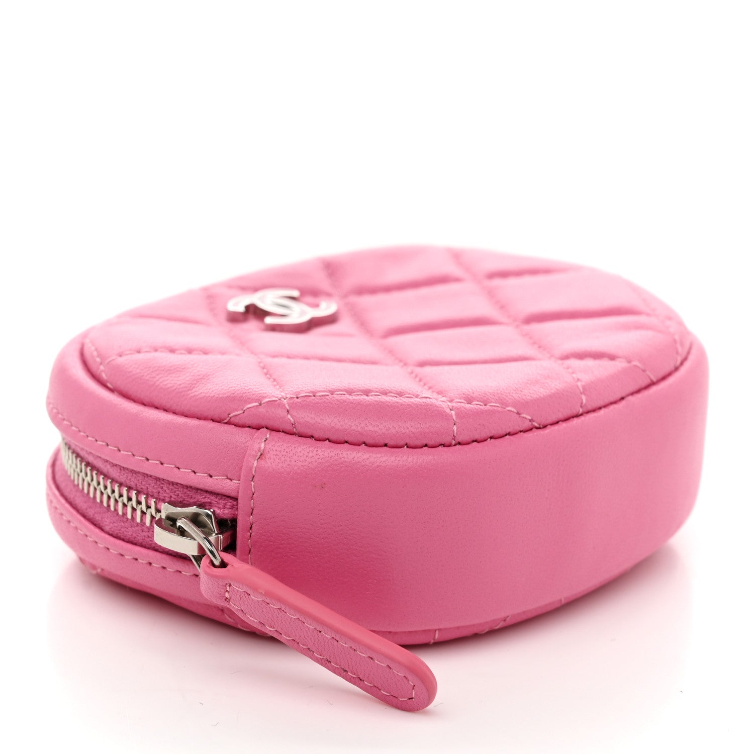 Chanel Lambskin Quilted Zip Around Classic Coin Purse Pink 4 of 7