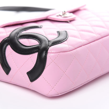 Chanel Calfskin Quilted Cambon Camera Bag Pink Black 8 of 11
