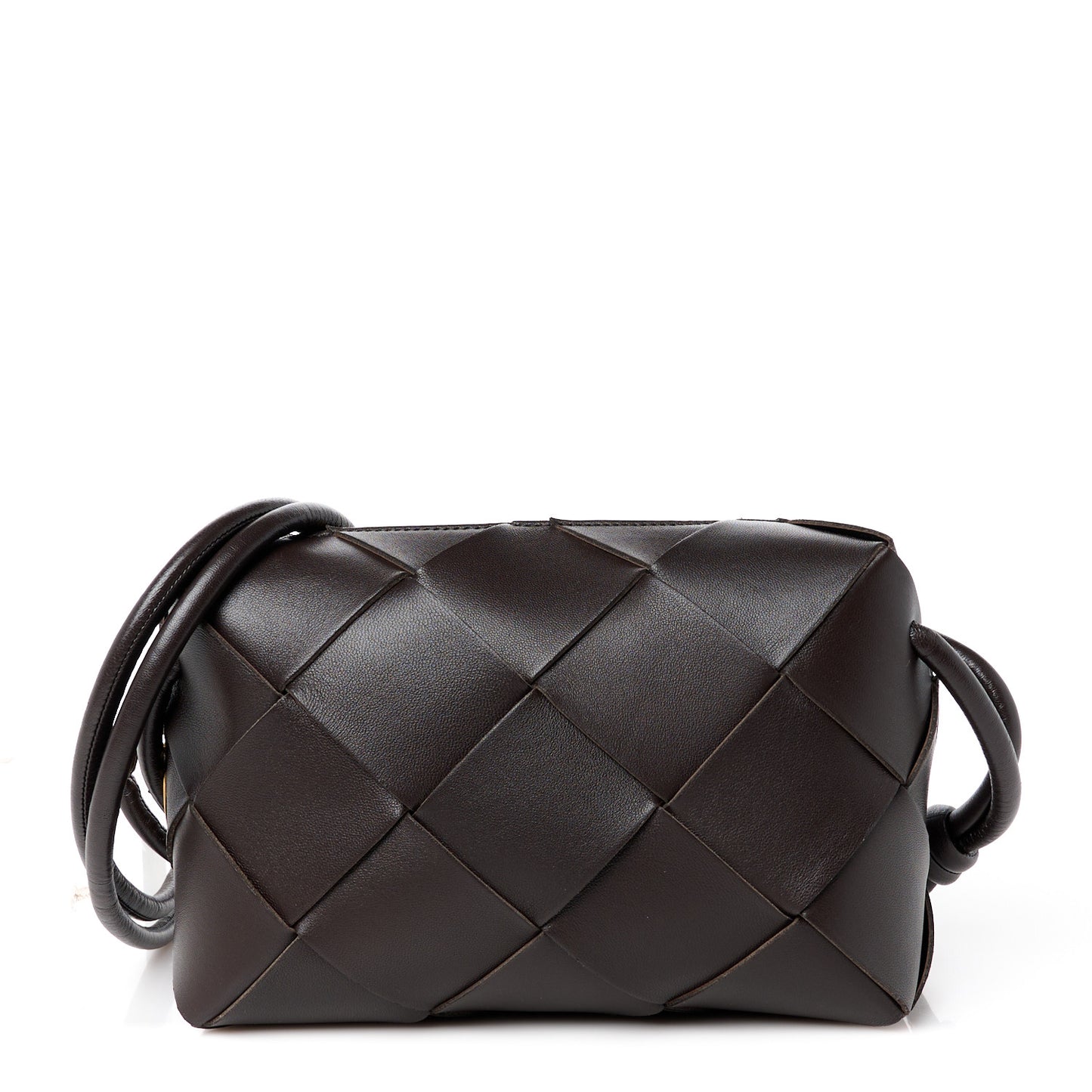 Lambskin Maxi Intrecciato Small Cassette Camera Bag Fondant