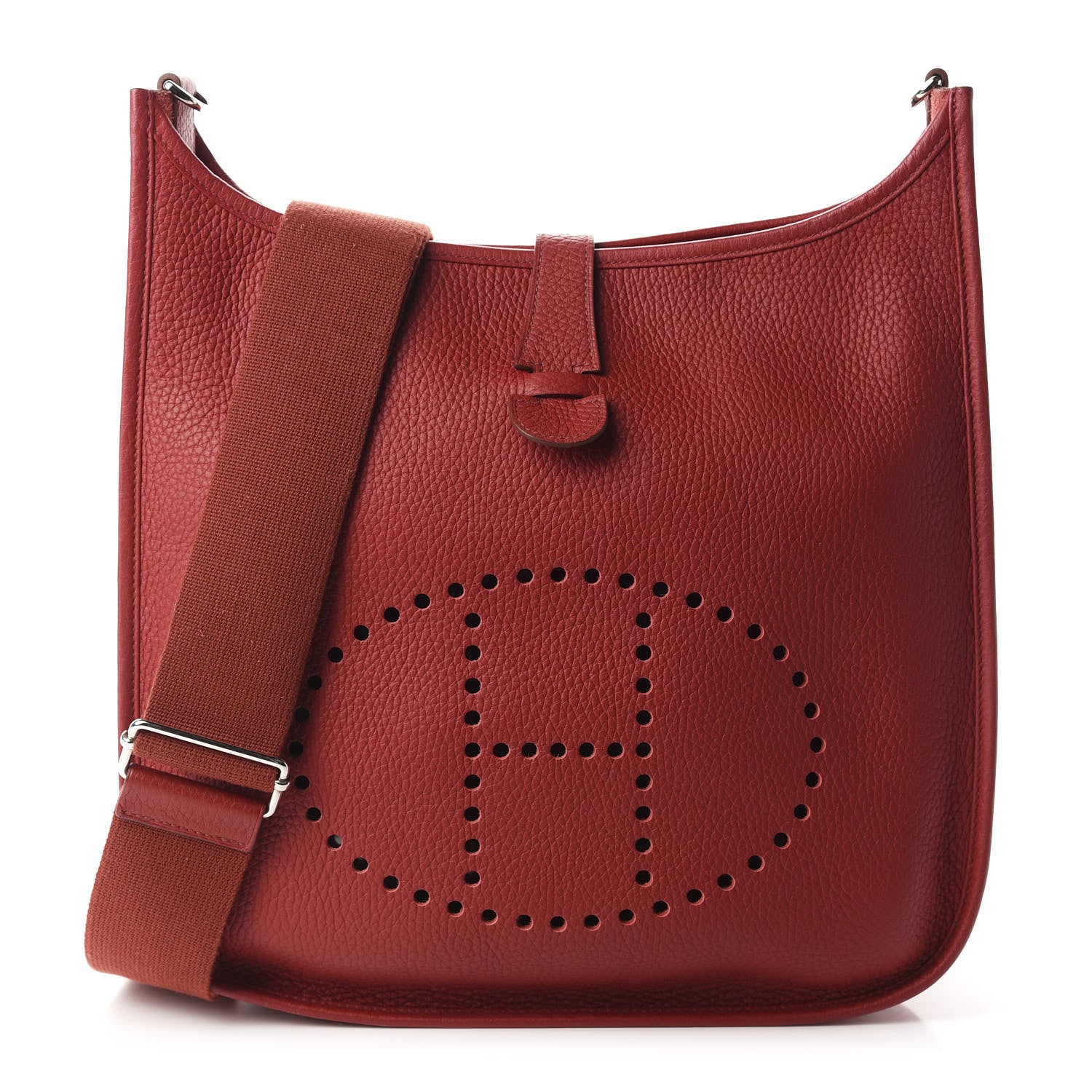 Hermes Taurillon Clemence Evelyne III GM Rouge Garance 1 of 12