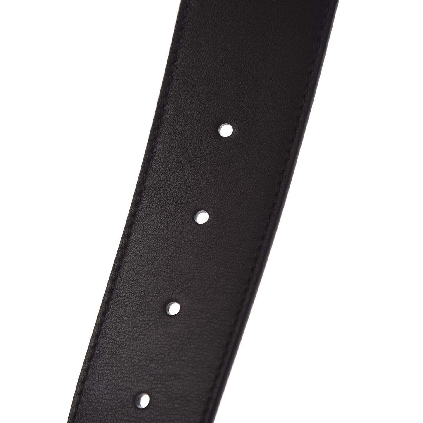 Moon Calfskin Nickel Double G 40mm Belt 100 40 Dark Cocoa