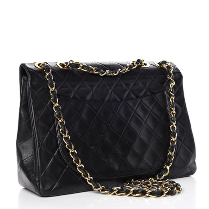 Chanel Lambskin Quilted XL Jumbo Single Flap Black 3 of 23