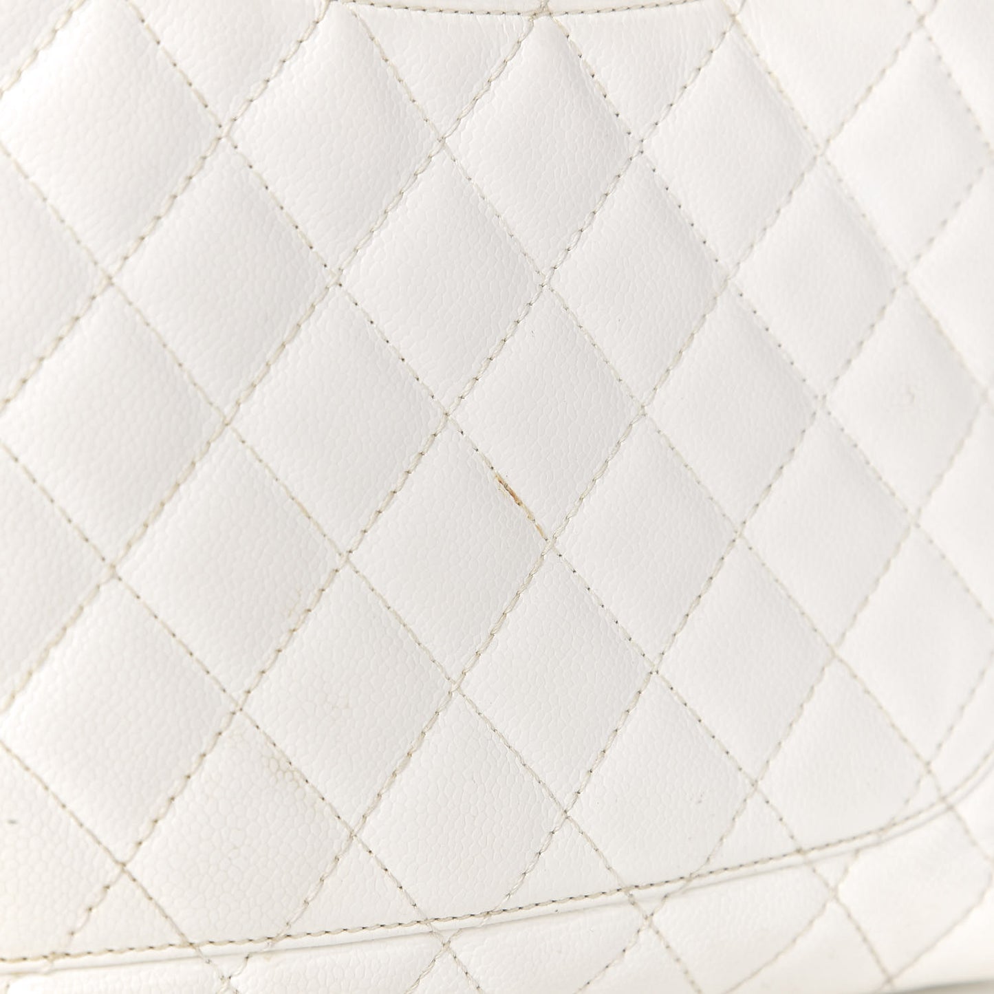 Caviar Quilted Grand Shopping Tote GST White