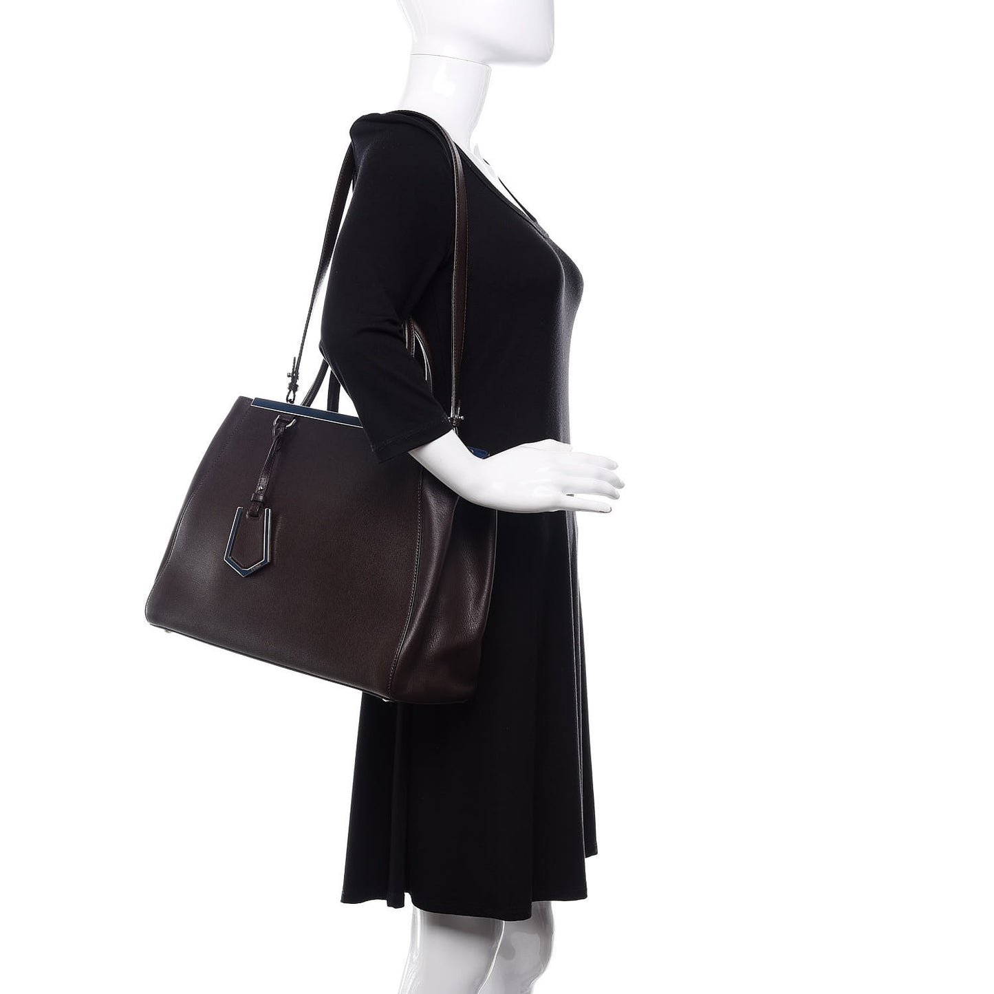 Vitello Elite Regular 2Jours Tote Caffe Noir Navy