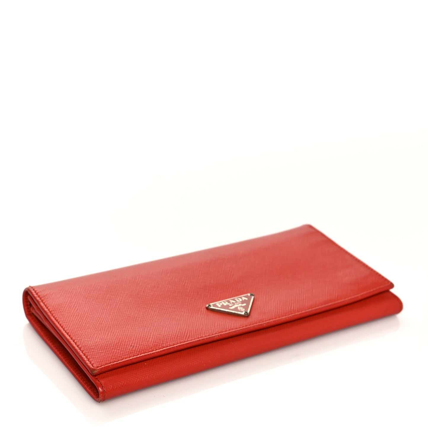 Saffiano Triangle Continental Flap Wallet Peonia