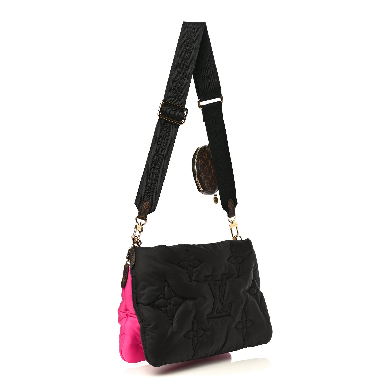 Louis Vuitton Econyl Monogram Pillow Maxi Multi Pochette Accessories Black Fuchsia 3 of 17