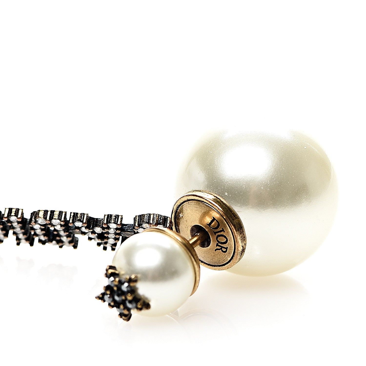 Christian Dior Pearl Crystal J'Adior Tribal Earrings Gold 4 of 6