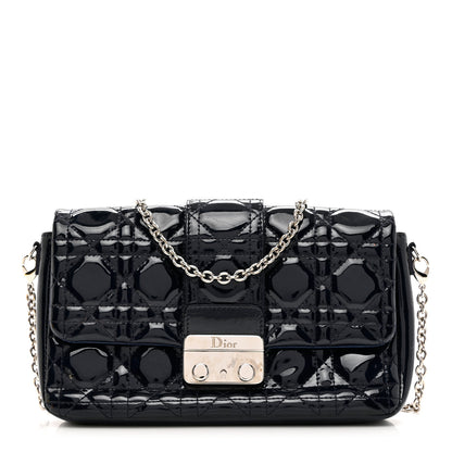 Christian Dior Patent Cannage Miss Dior Promenade Pouch Blue 1 of 5