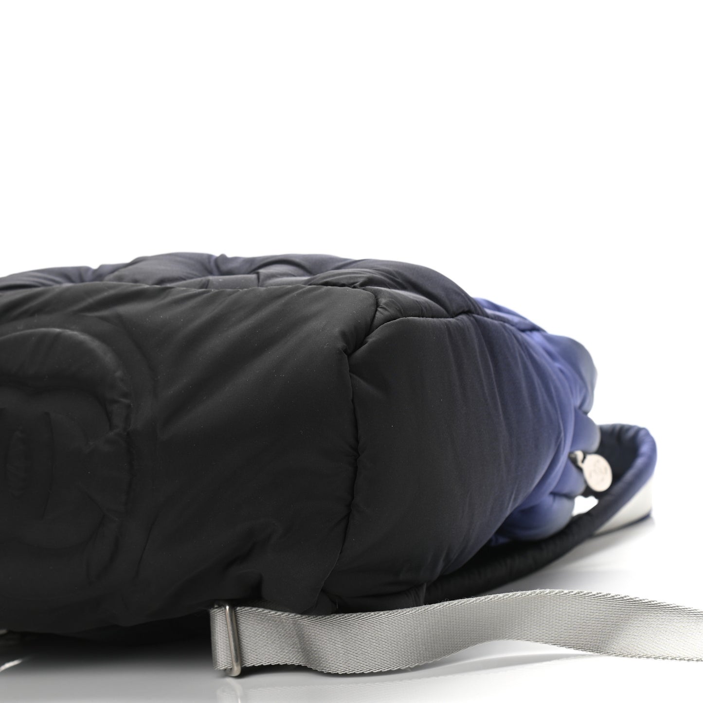 Nylon Embossed Small Doudoune Backpack Black Blue White