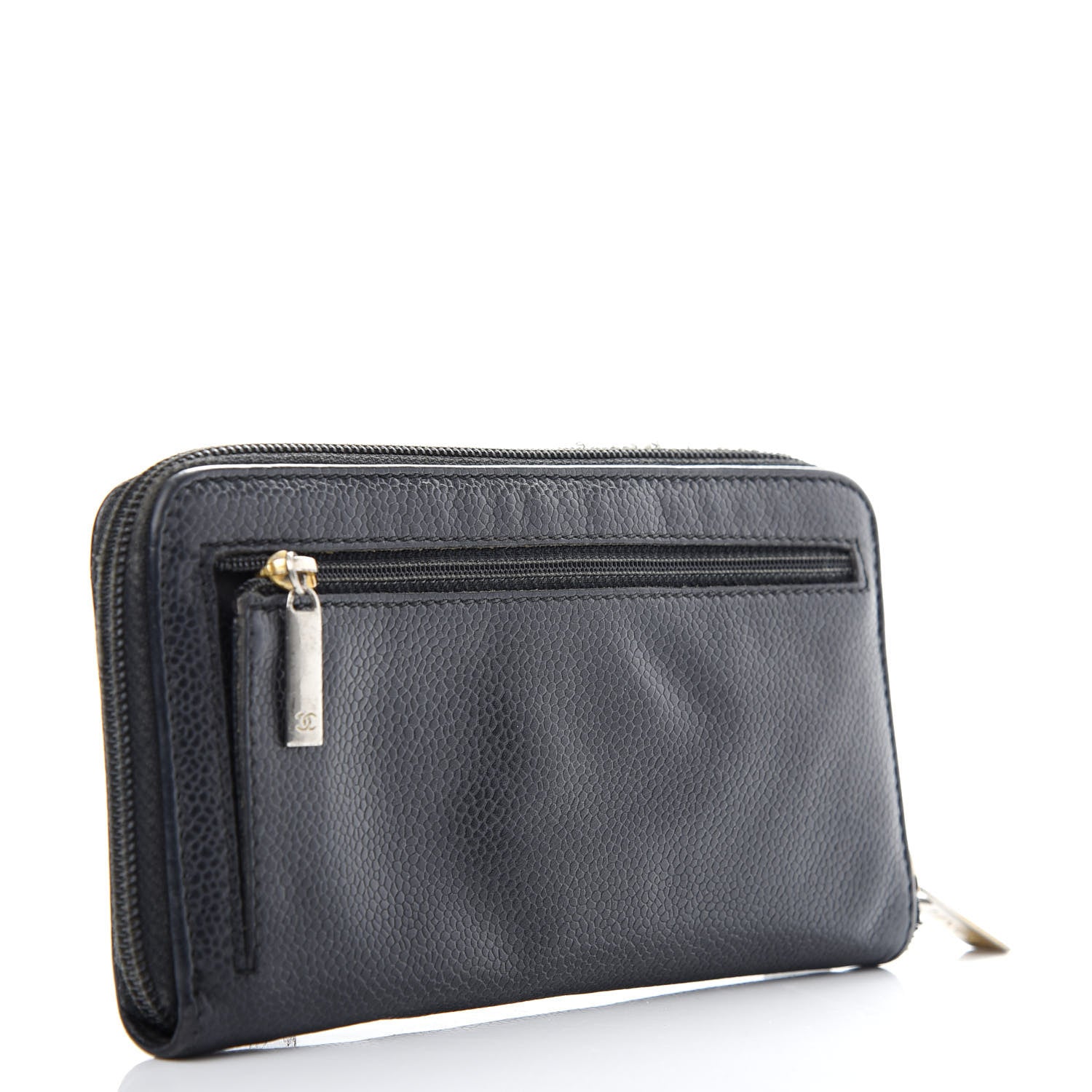 Chanel Caviar Large Timeless CC Zip Around Wallet Black 3 of 8
