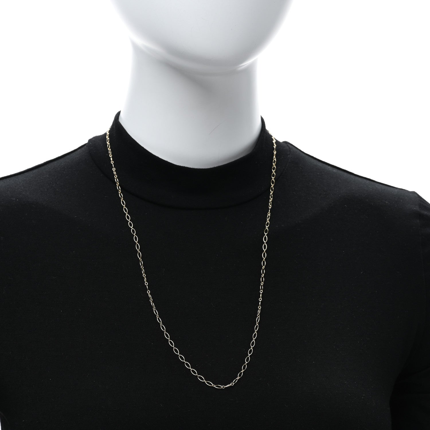 Tiffany 18K Yellow Gold Oval Link Chain Necklace 24" 4 of 4