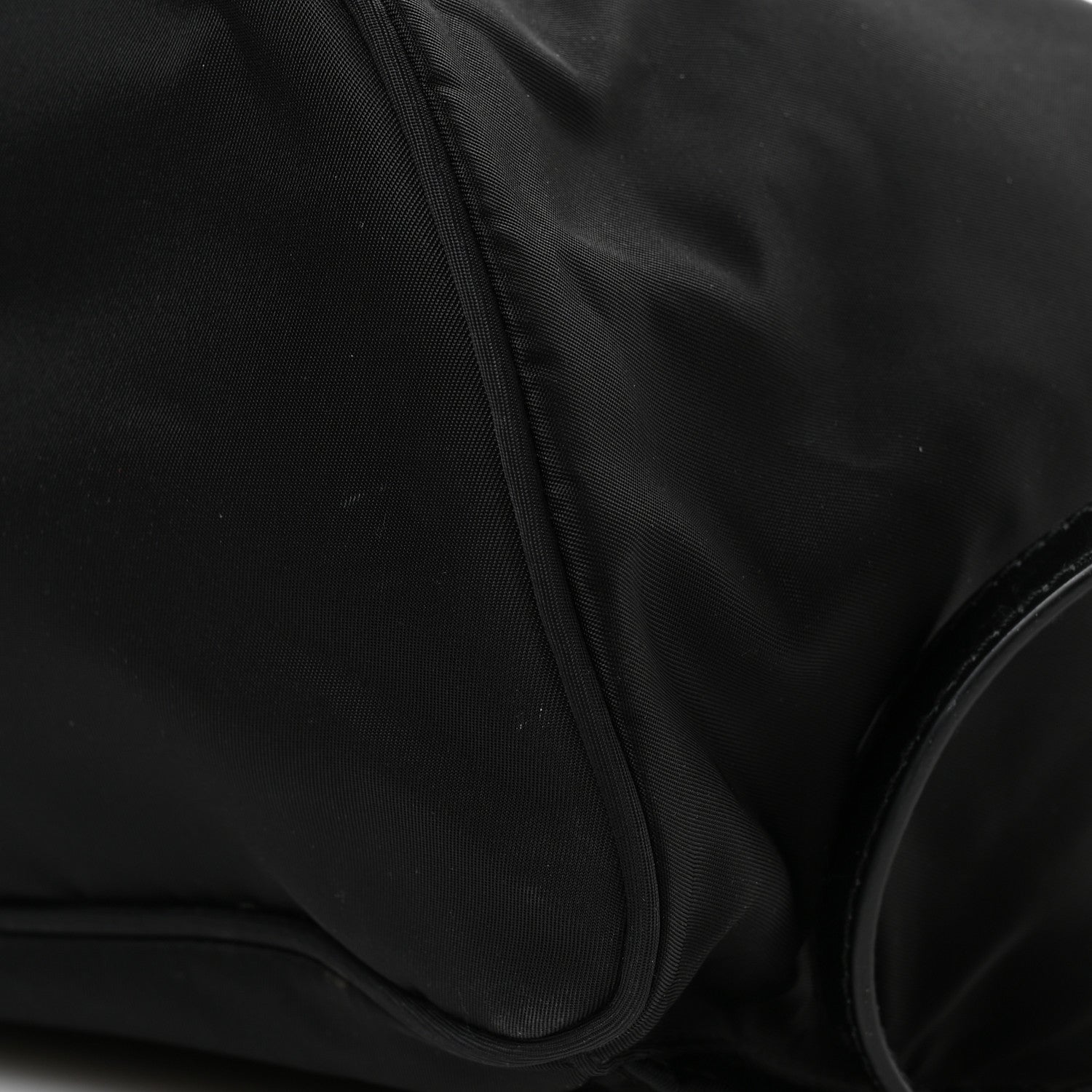 Prada Nylon Vela Saffiano Small Cinch Backpack Black 11 of 11