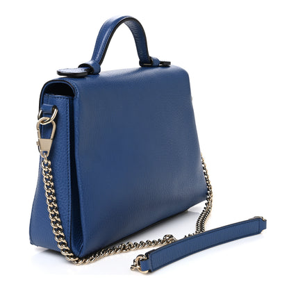 Gucci Dollar Calfskin Interlocking G Top Handle Shoulder Bag Caspian 3 of 11