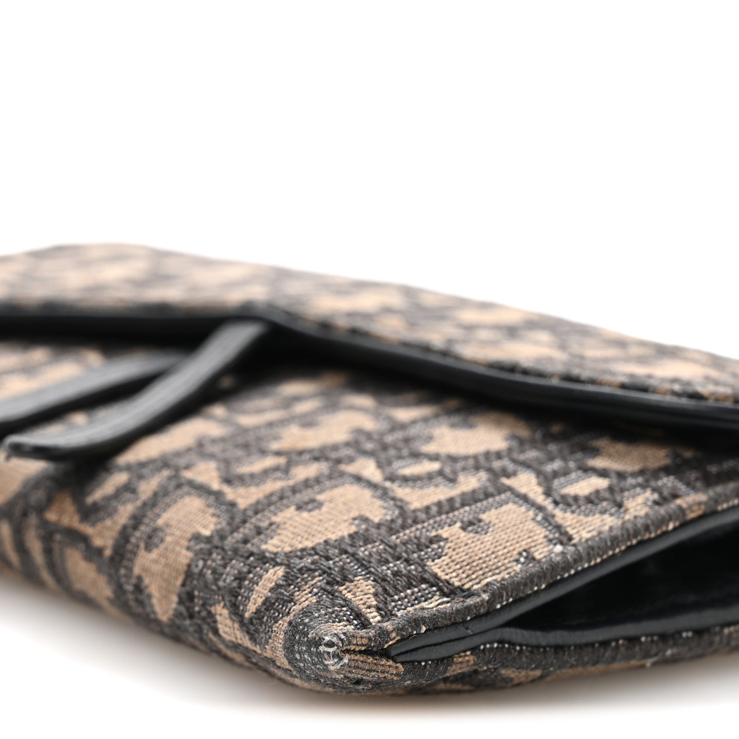 Christian Dior Oblique Saddle Chain Long Wallet Blue 1863748