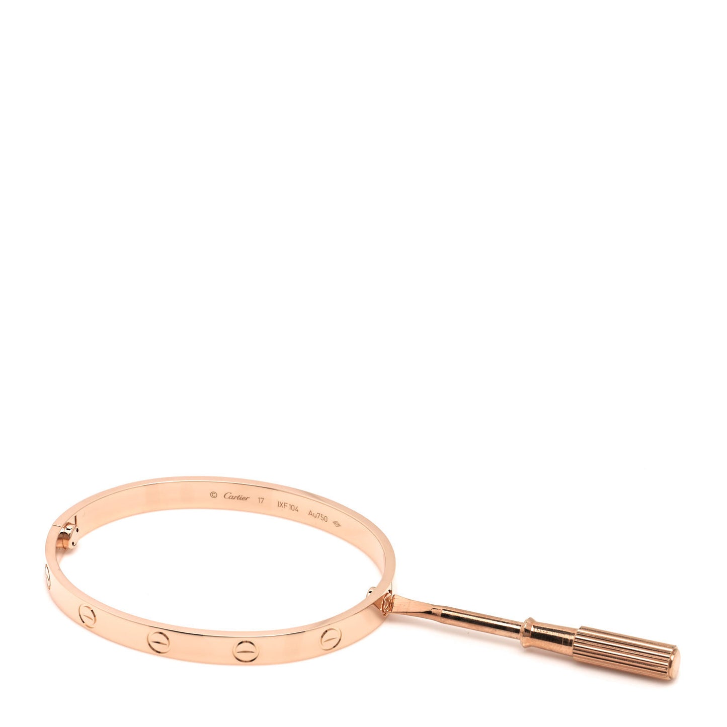 18K Pink Gold LOVE Bracelet 17