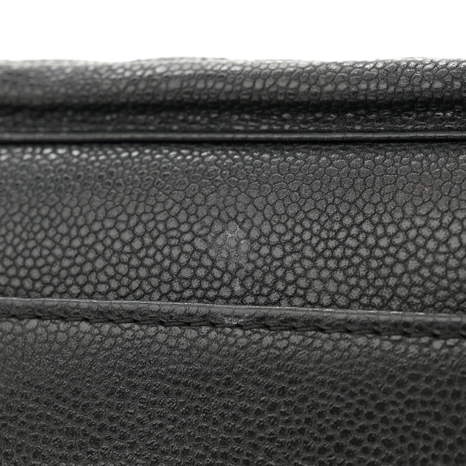 Chanel Caviar Quilted CC Accordion Shopping Bag Black 11 of 15