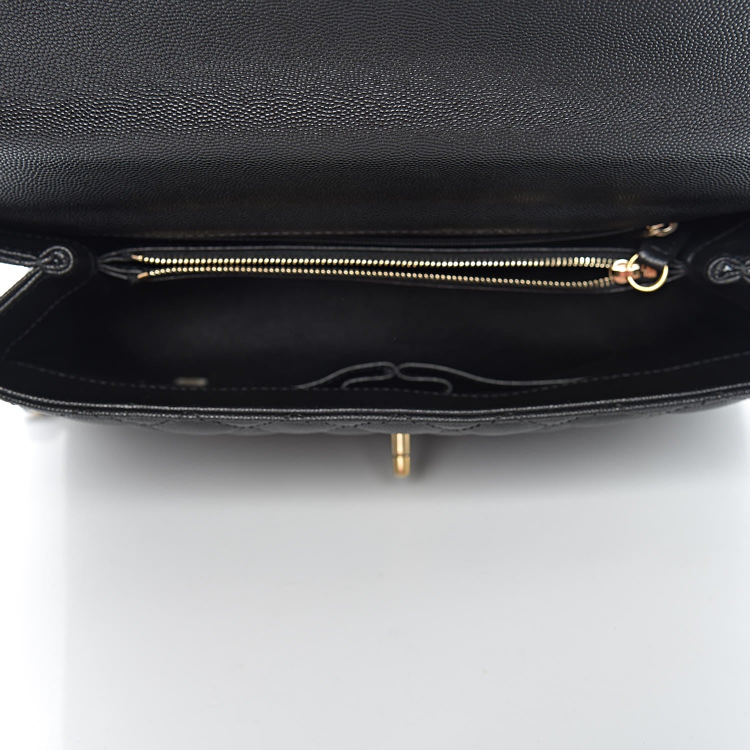 Chanel Caviar Lizard Quilted Medium Coco Handle Flap Black 5 of 10