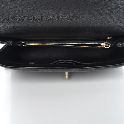 Chanel Caviar Lizard Quilted Medium Coco Handle Flap Black 5 of 10
