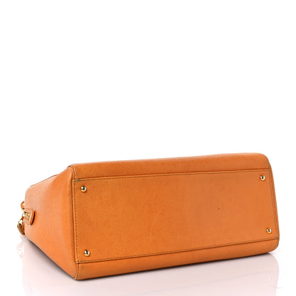 Chanel Caviar Large CC Shoulder Bag Orange 3 of 14