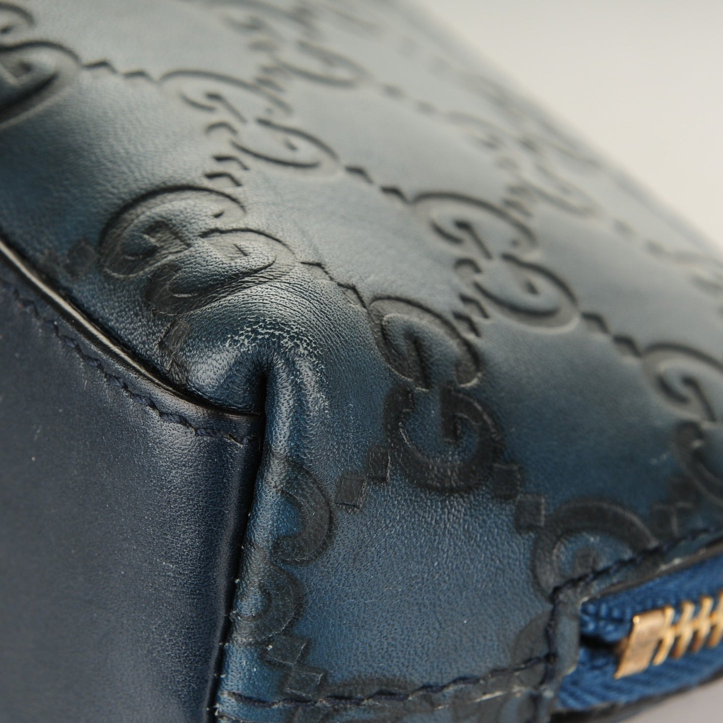 Guccissima Small Cosmetic Case Royal Blue