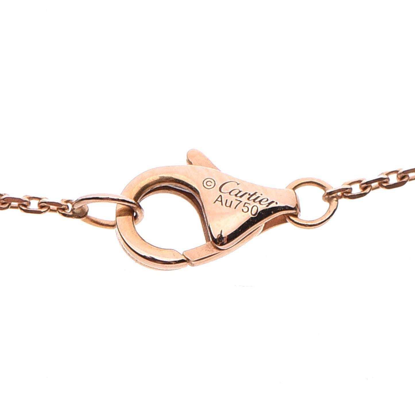 18K Pink Gold Diamond Carnelian XS Amulette de Cartier Pendant Necklace