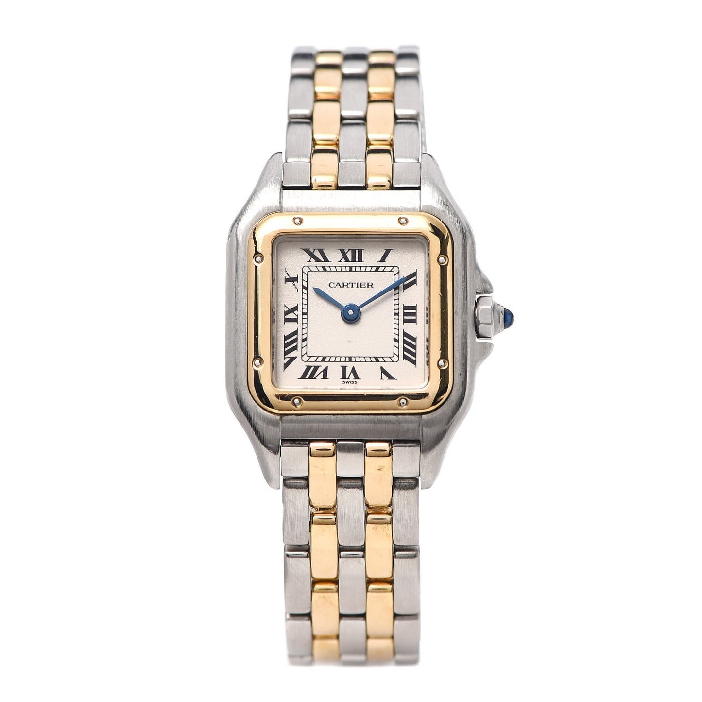Stainless Steel 18K Yellow Gold 22mm Panthere Quartz Watch