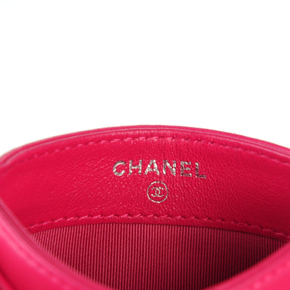 Chanel Lambskin Quilted Card Holder Fuchsia 6 of 8