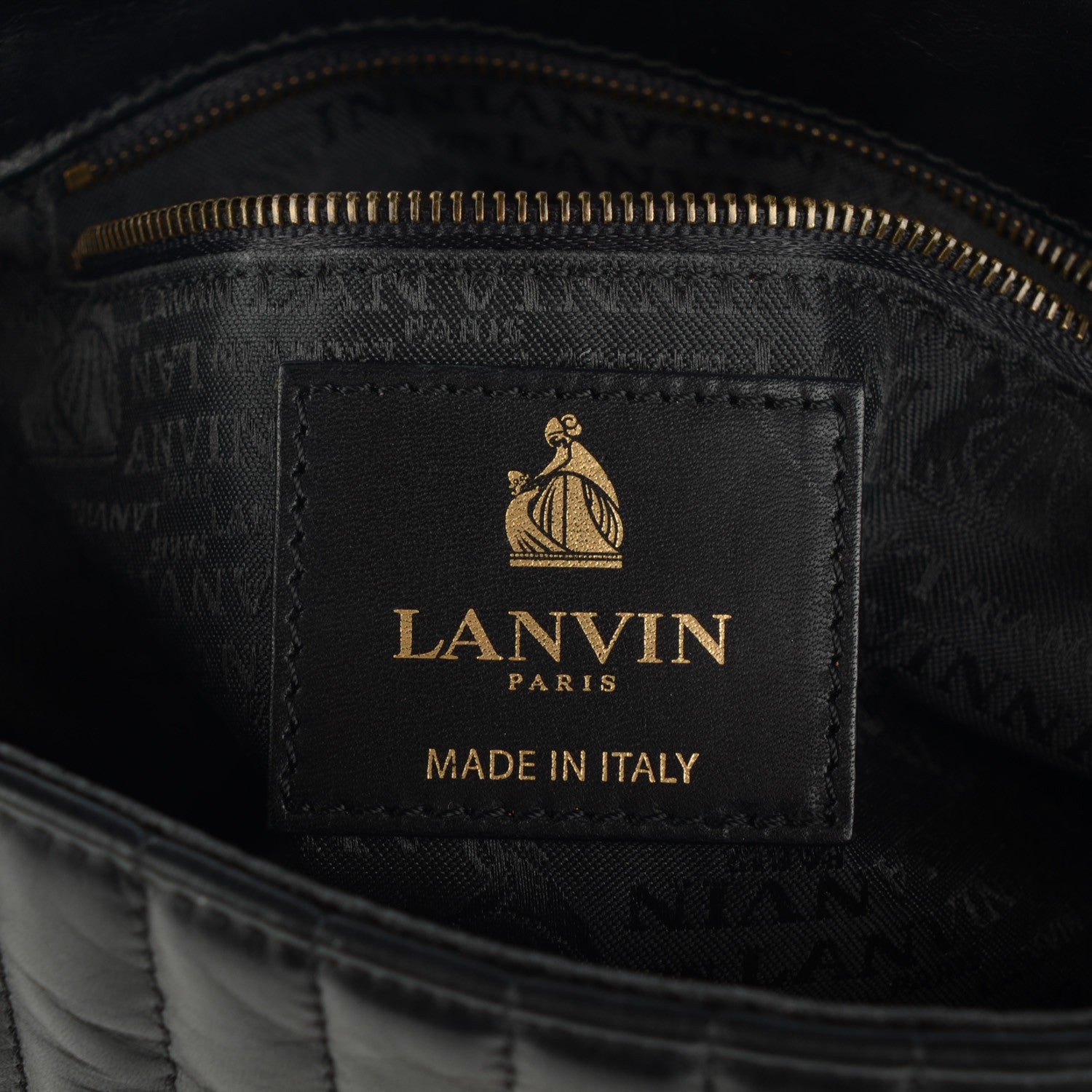 Lanvin Calfskin Quilted Medium Happy Shoulder Bag Black 6 of 6