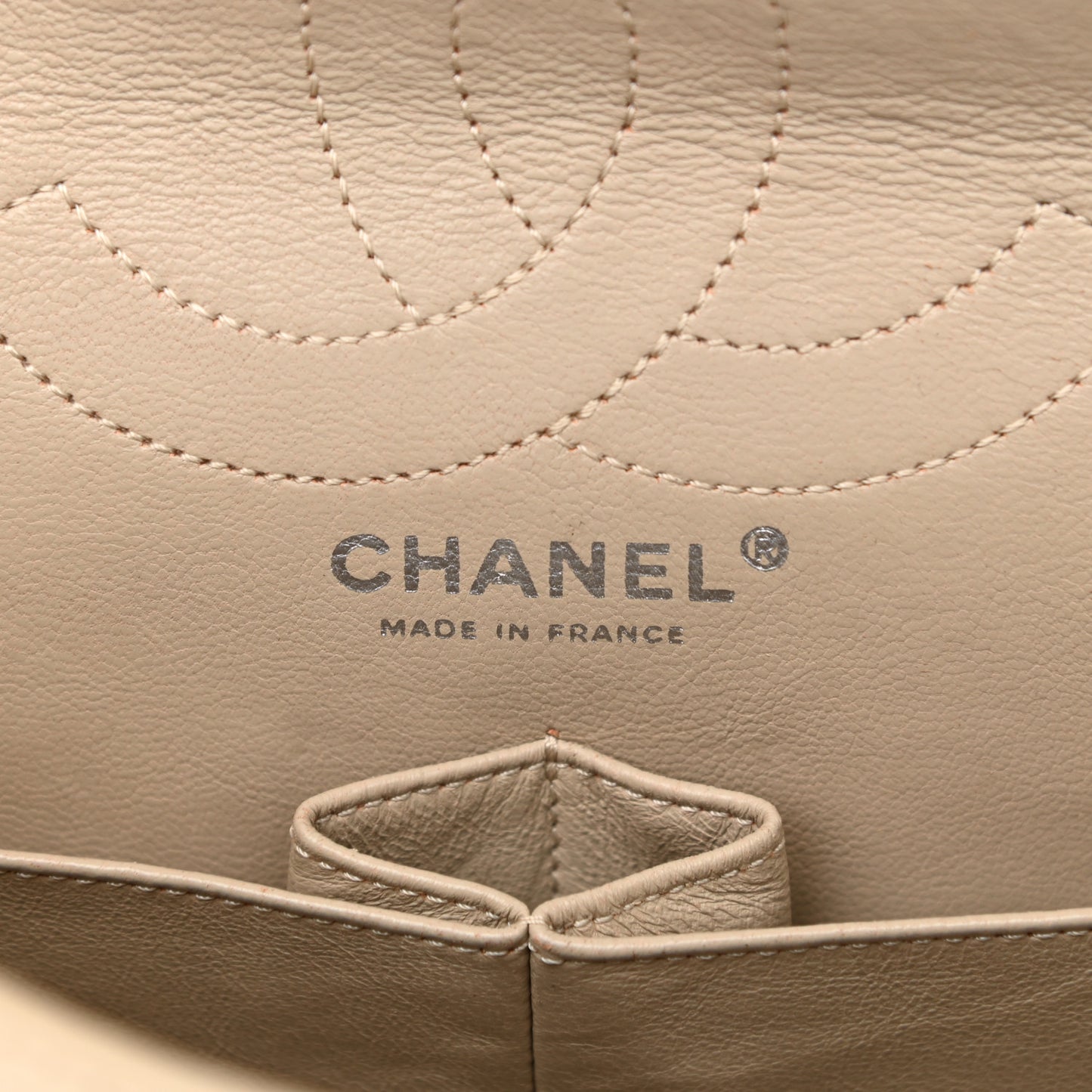 Aged Calfskin Quilted 2.55 Reissue 226 Flap Light Beige