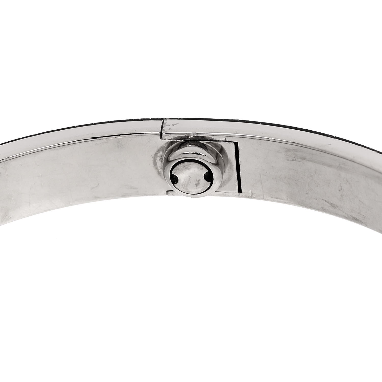 Cartier 18K White Gold LOVE Bracelet 18 8 of 9