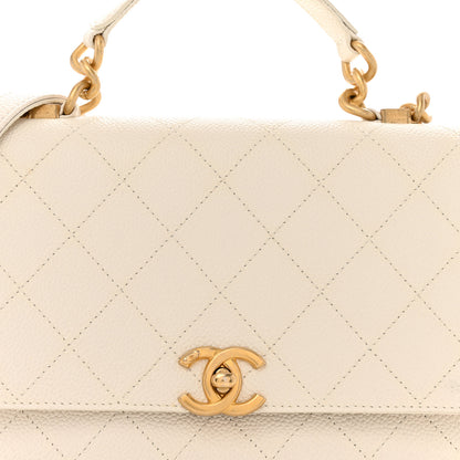 Chanel Grained Calfskin Small Stitched Flap White 9 of 16