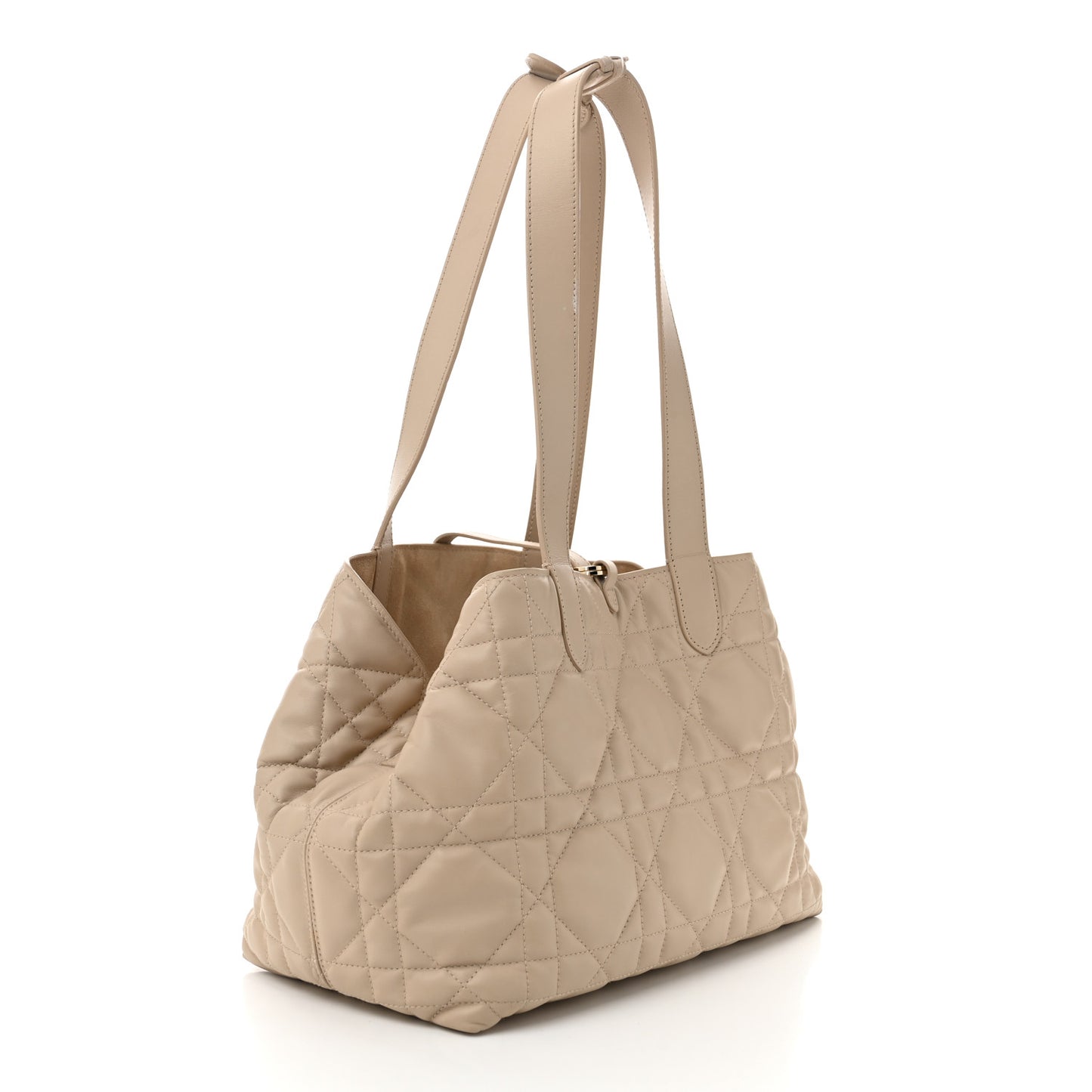 Calfskin Macrocannage Medium Toujours Powder Beige