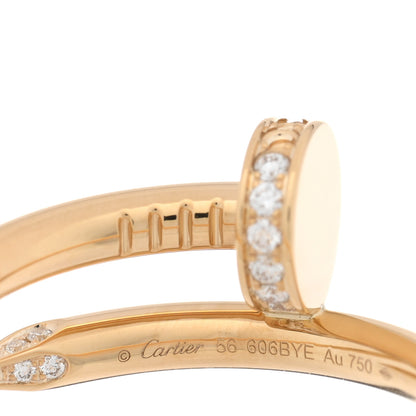 Cartier 18K Yellow Gold Diamond Juste Un Clou Ring 56 7.5 4 of 4