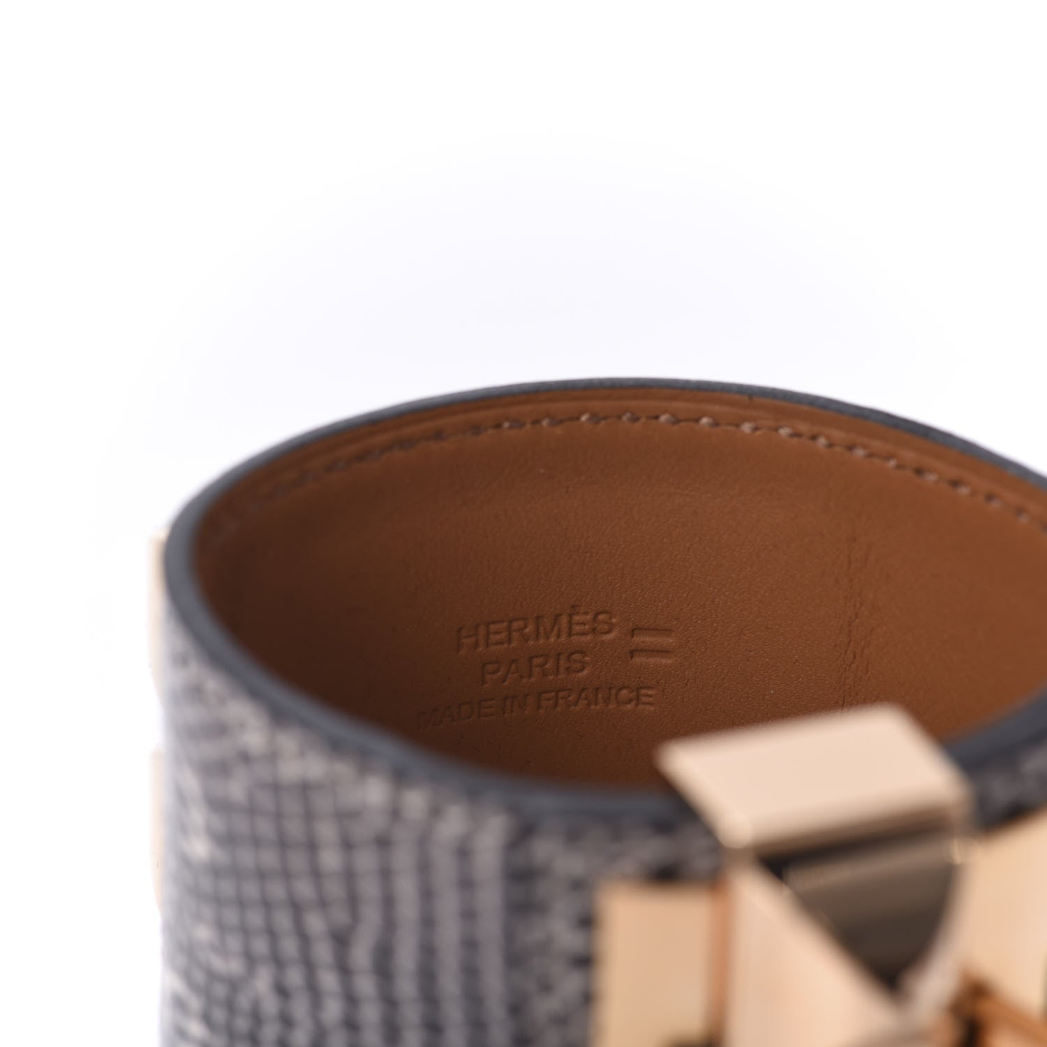 Hermes Lizard Collier De Chien CDC Bracelet T2 Ombre 4 of 5